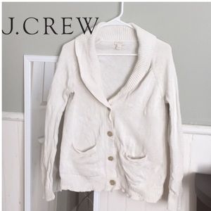 Cream Cotton Knit Sweater S